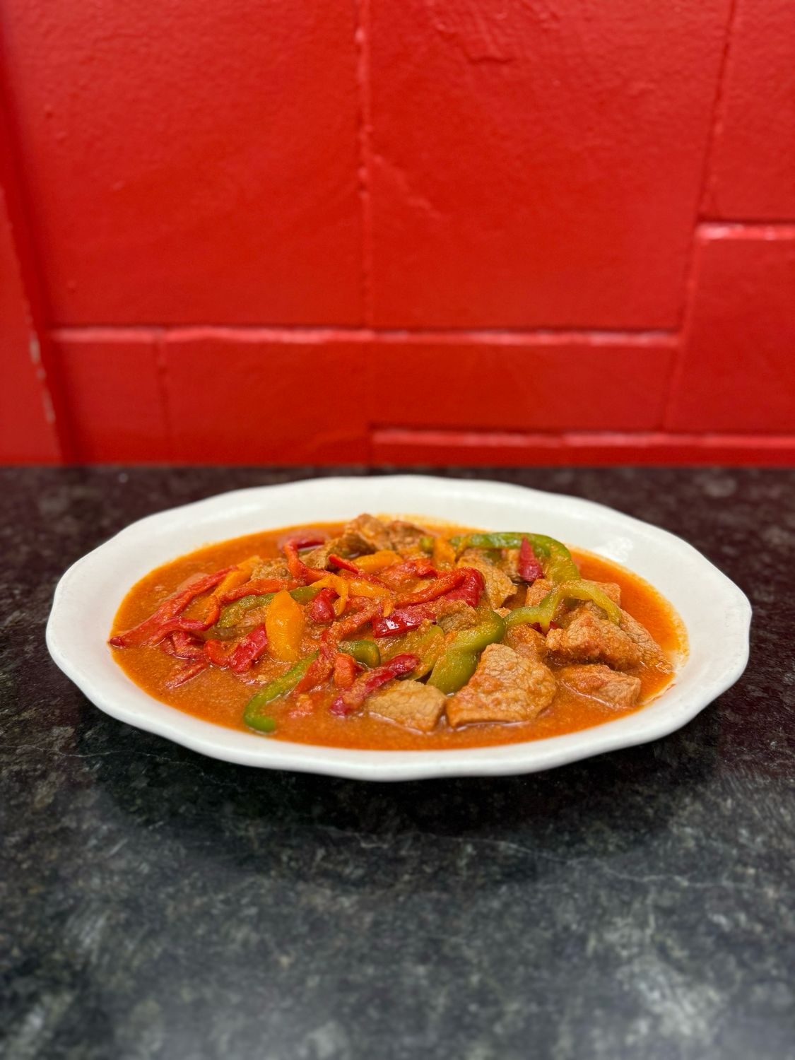 Veal & Peppers Dish