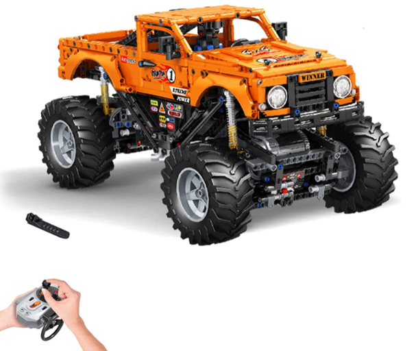 WINNER SPACE Remote Control 4x4 Off-Road Vehicle Car Bricks Sets, MOC Technique Building Blocks and Engineering Toy, 1:12 Scale RC Truck Model, 1492 Pieces