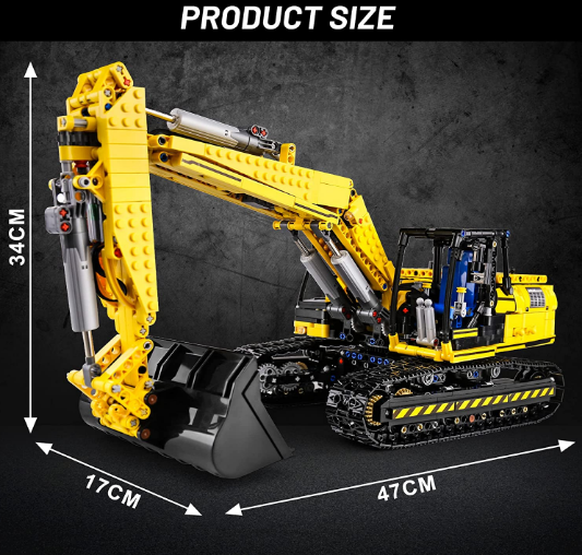 Mould King 13112 Excavators Building Kits, Building Blocks Set Construction Vehicles Model with Motor/APP Remote Control, Gift Toy for Kids Age 8+ /Adult Collections Enthusiasts(1830 Pieces)