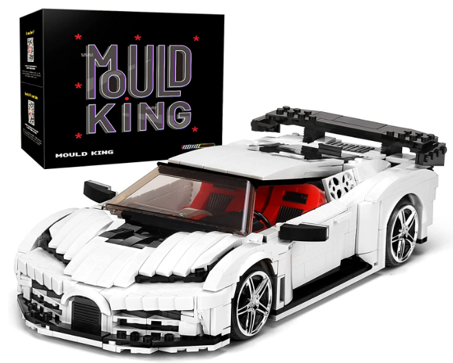 Mould King 10004 Racing car Building Block Kits Model, MOC Building Blocks Set to Build , Gift for Kids Age 8+/Adult Collections Enthusiasts(1116 Pieces, Static Version)