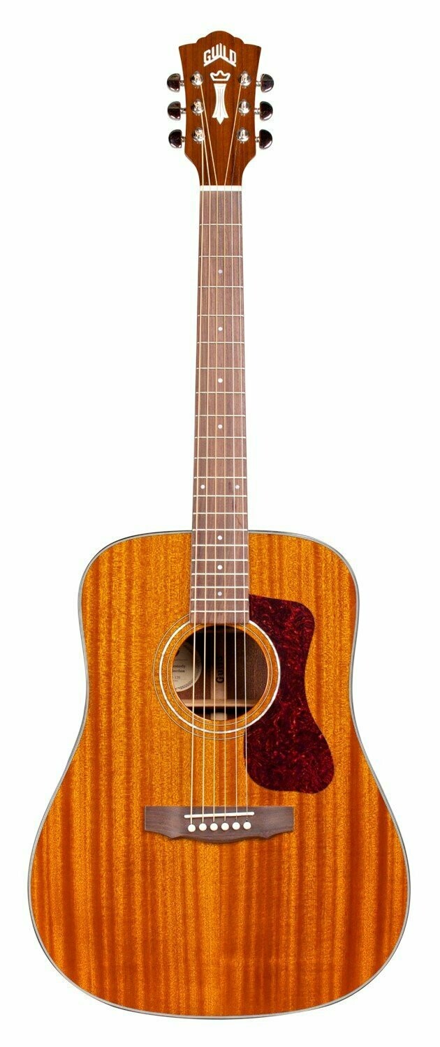 Guild D-120 - Dreadnought Steel String Acoustic Guitar - Solid Mahogany top, back, sides - Natural finish