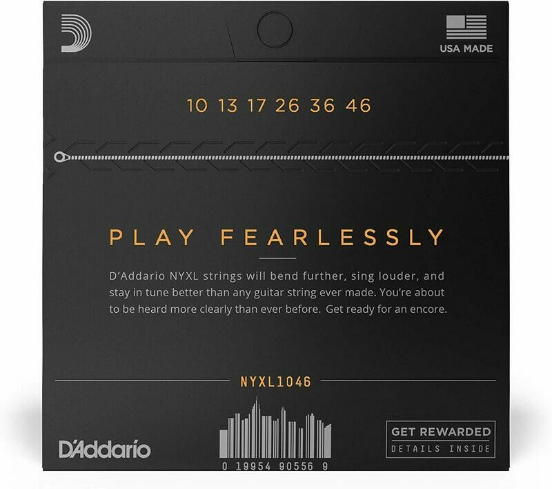 D'Addario NYXL1046 Nickel Plated Electric Guitar Strings, Regular Light