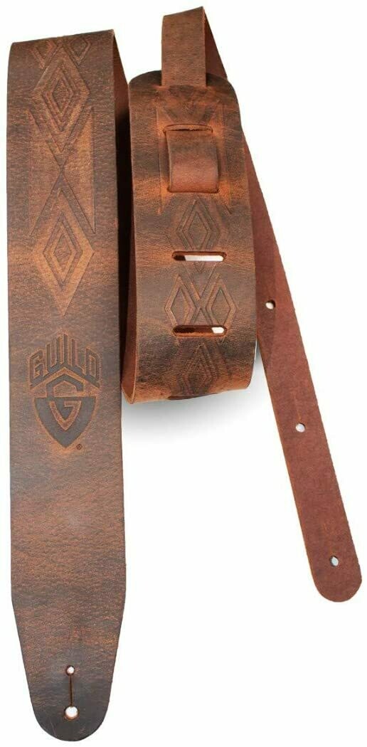 Guild Guitars Americana Deluxe Tooled Leather Guitar Strap - Brown Guild Guitars Americana Deluxe Tooled Leather Guitar Strap - Brown