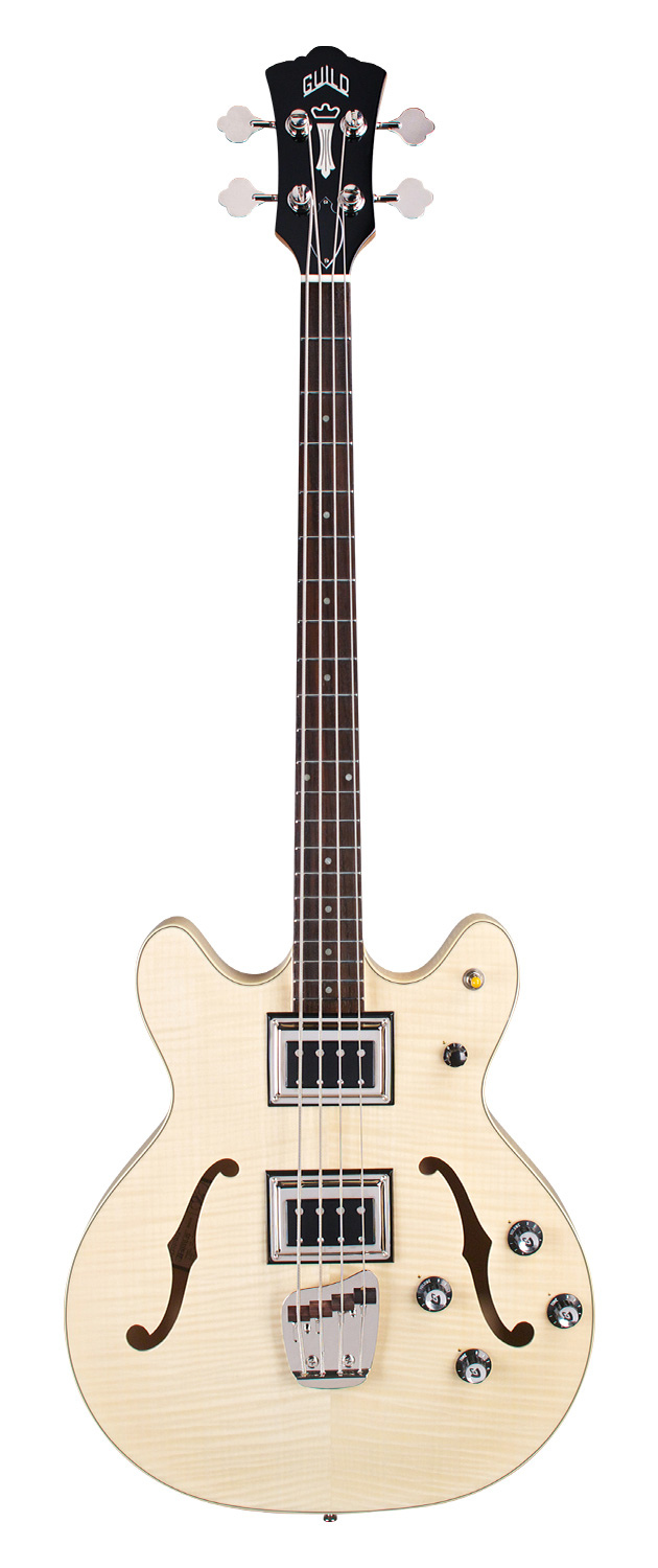 Guild Starfire II Bass - Flamed Maple - Semi-Hollow Body - Dual Pickup Electric Bass Guitar