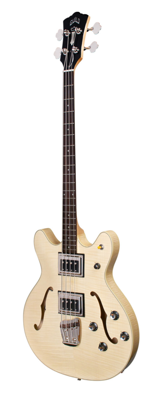 Guild Starfire II Bass - Flamed Maple - Semi-Hollow Body - Dual Pickup Electric Bass Guitar