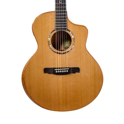 Yulong Guo Steel String Guitar, Cedar Double Top, Solid Koa Back/Sides
