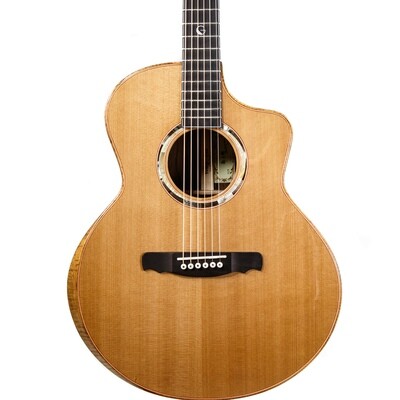 Yulong Guo Steel String Guitar, Cedar Double Top, Solid Ziricoté Back/Sides