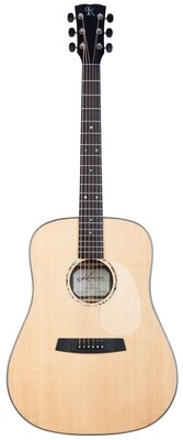 Kremona R30 - Dreadnought Steel String Acoustic Guitar - Solid Spruce top, Solid Indian Rosewood back/sides, Handmade in Bulgaria, Includes Deluxe Hardshell Case