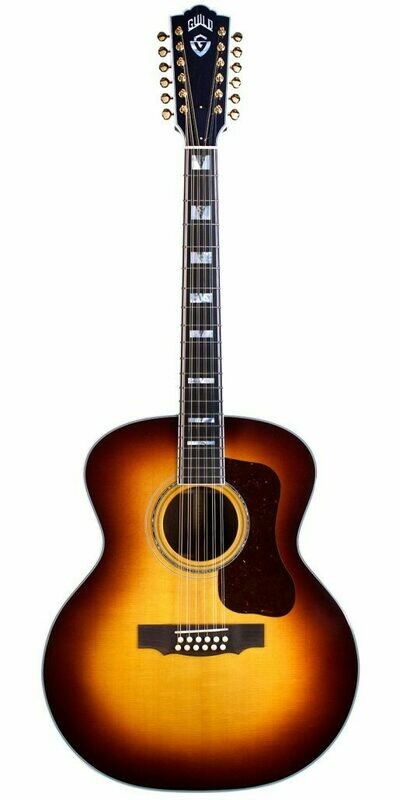 Guild F-512E Antique Sunburst - Jumbo 12 String Acoustic Electric - All Solid, AAA Sitka Spruce top, Indian Rosewood back/sides - Made in the USA - 2022