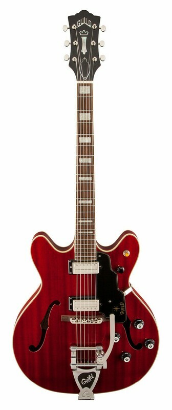 Guild Starfire V -  Cherry Red - Semi-Hollow Body Electric Guitar with Case