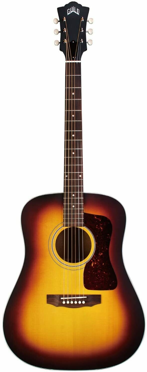 Guild D-40E Antique Burst - Acoustic Electric Guitar - All solid wood - Satin Lacquer Finish - Made in the USA!