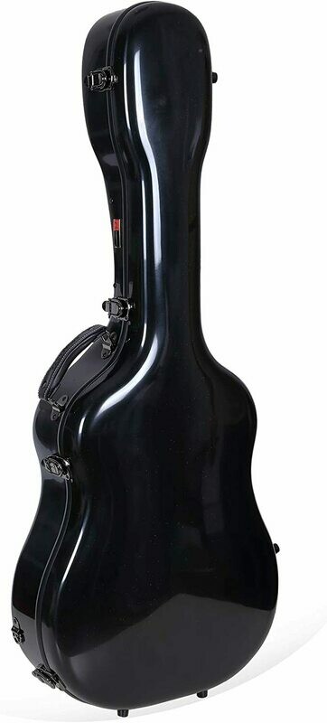 Crossrock Deluxe Fiberglass Dreadnought Guitar Case, 40/41 Crossrock Deluxe Fiberglass Dreadnought Guitar Case, 40/41", Black (CRF2021DBK)
