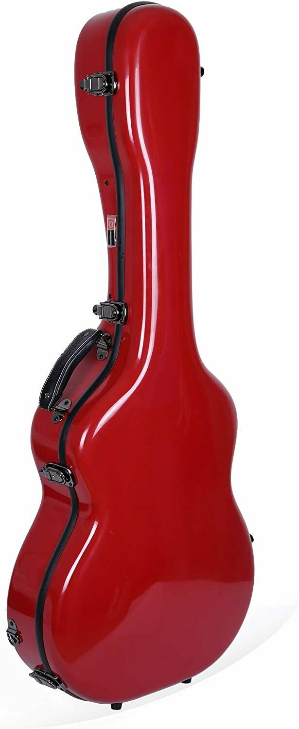 Crossrock Deluxe Fiberglass Case for OM, Martin 000 Guitars - Red (CRF2020OMRD)