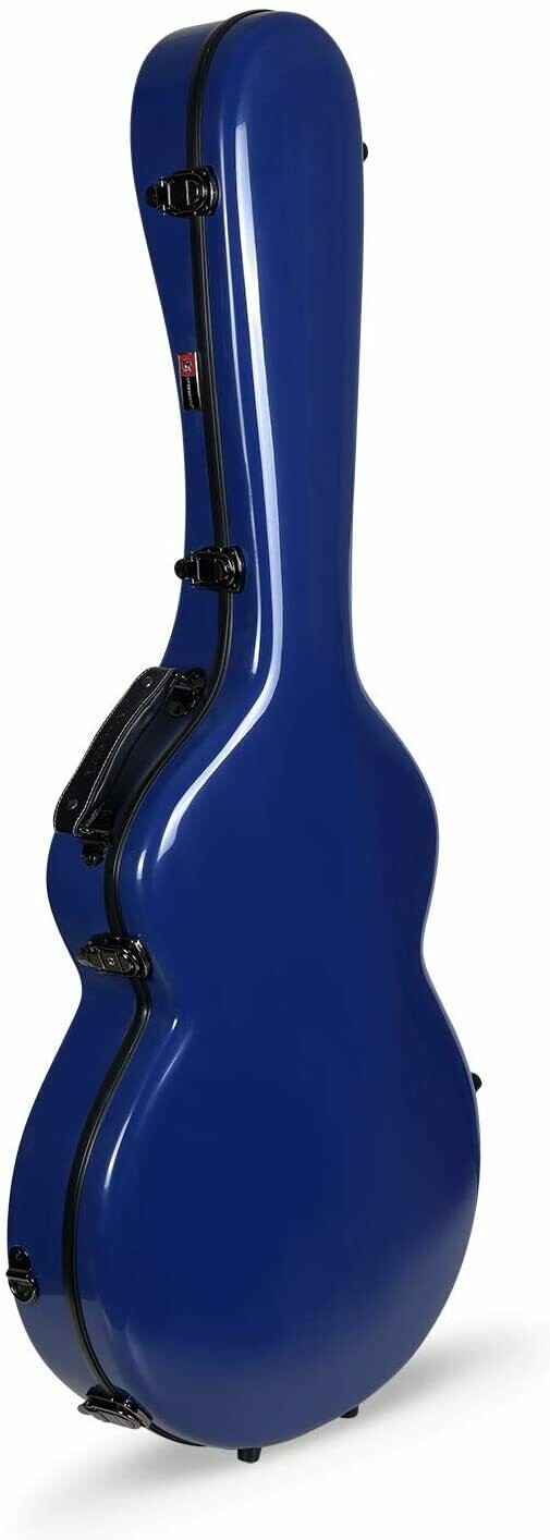 Crossrock 335 style guitar case, Fiberglass hard shell with Backpack Straps, Navy Blue (CRF1000SANVBL)