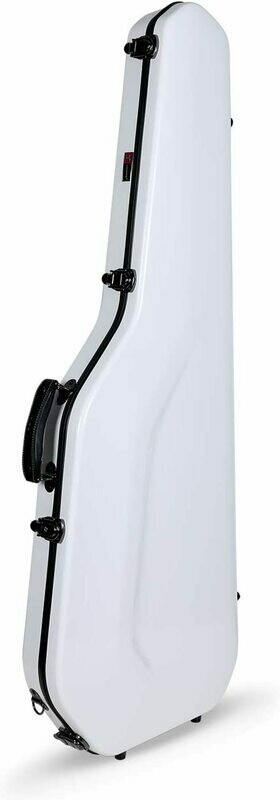 Crossrock Fiberglass Case for Telecaster and Stratocaster Style in Electric Guitars - White (CRF1000GSTWT)