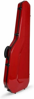 Crossrock Fiberglass Case for Telecaster and Stratocaster Style in Electric Guitars - Red (CRF1000GSTRD)