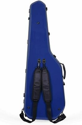 Crossrock Fiberglass Case for Telecaster and Stratocaster Style in Electric Guitars - Navy Blue (CRF2020GSTNVBL)