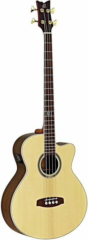 Ortega D558-4 Medium Scale Length Acoustic/Electric Bass Guitar