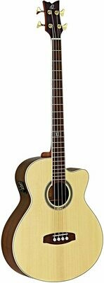 Ortega D558-4 Medium Scale Length Acoustic/Electric Bass Guitar Ortega D558-4 Medium Scale Length Acoustic/Electric Bass Guitar