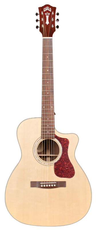 Guild OM-150CE Natural, All Solid Wood, Sitka Spruce Top, Indian Rosewood Back/Sides, Acoustic Electric Steel String Guitar