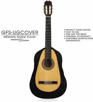 Housse Protection Guitare Acoustique Classique Velours Noir - Épaisse Et Douce Pour Guitare Arc Pan Coupé