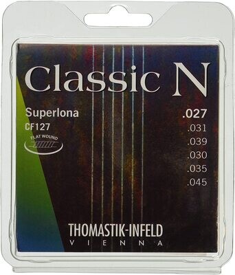 Thomastik-Infeld CF127 Classical Guitar Strings: Classic N Series 6 String Set - Flat Wound Classical Strings