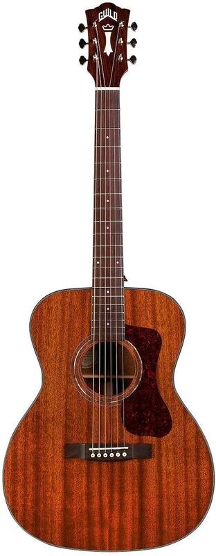 Guild OM-120 Acoustic Guitar - Natural - All Solid Mahogany top, back/sides - with Premium Gig Bag