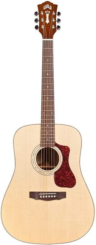Guild Guitars D-140 Dreadnought Acoustic Guitar, Natural, All Solid Woods, with Premium Gig Bag