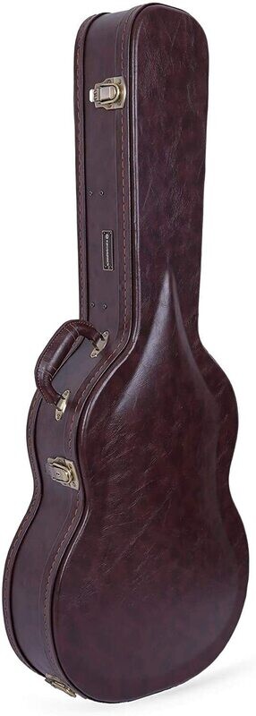 Crossrock CRW620CBR - Brown Vinyl Covered Wooden Arched top Hardshell Case for Full Size Classical Guitars