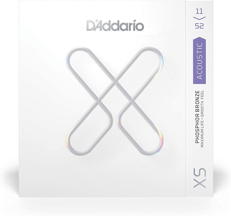 D'Addario XSAPB1152 Acoustic Guitar Strings, Phosphor Bronze, Custom Light, 11-52