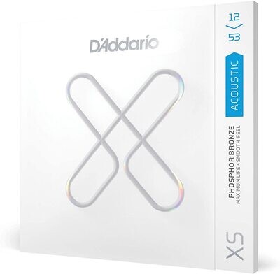 D'Addario XS Acoustic Guitar Strings Phosphor Bronze, Light, XSAPB12-53
