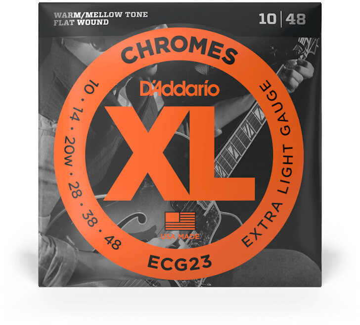 D'Addario 10-48 Extra Light Chromes Set Electric Guitar Strings ECG23