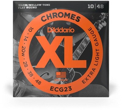 D'Addario 10-48 Extra Light Chromes Set Electric Guitar Strings ECG23
