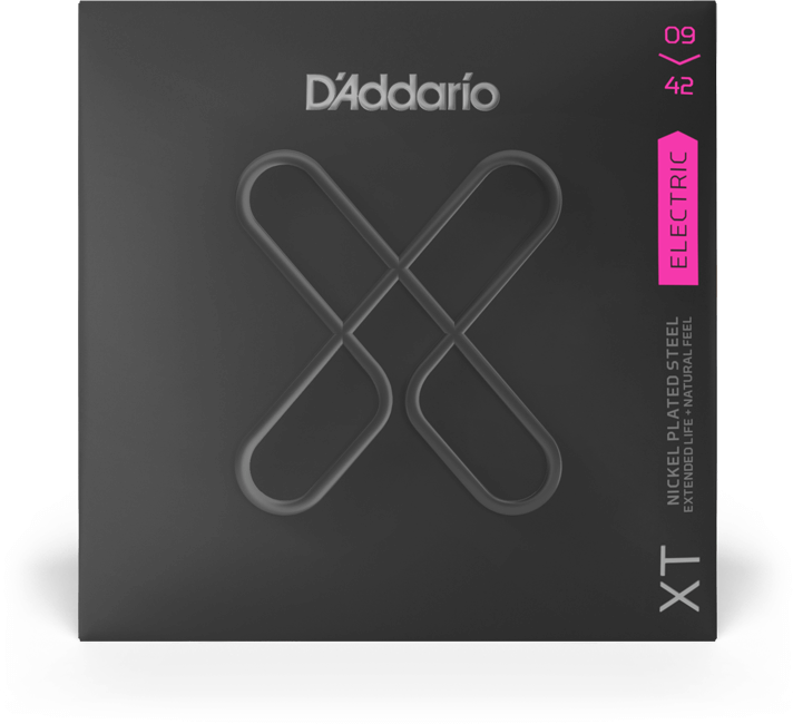 D'Addario XT Nickel Plated Electric Guitar Strings, Super Light - XTE0942