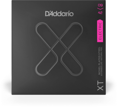 D'Addario XT Nickel Plated Electric Guitar Strings, Super Light - XTE0942