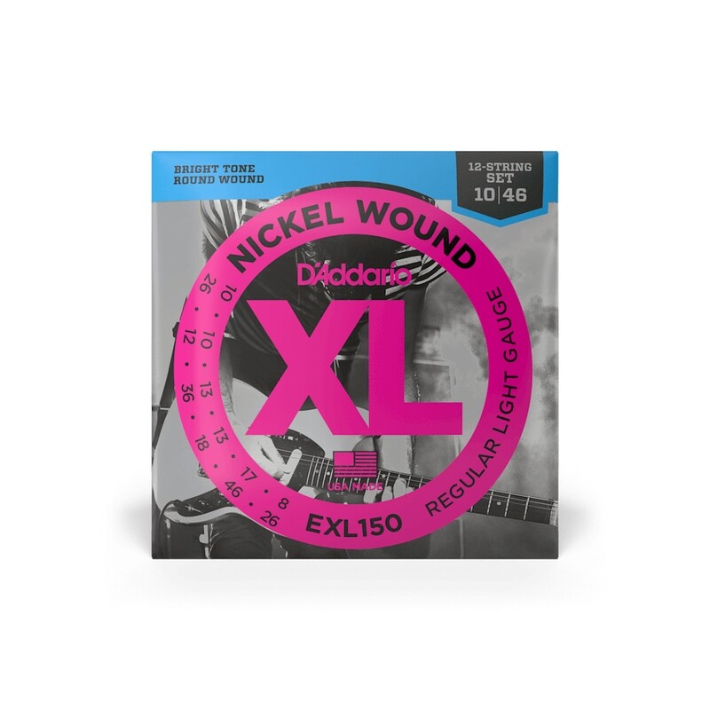 D'Addario 10-46, Regular Light 12 String Set - EXL150