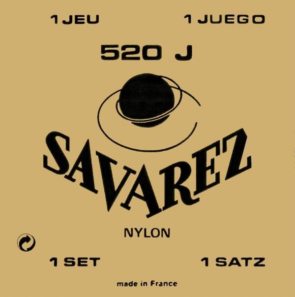 Savarez 520J - Traditional Classical Guitar Strings, High Tension, Yellow Card