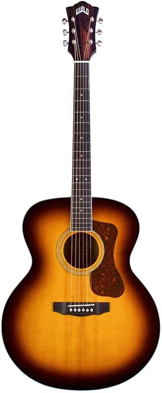 Guild Guitars F-250E Deluxe Maple ATB, Acoustic Electric Guitar, Antique Burst, Jumbo Archback Deluxe, Solid Sitka Spruce Top, Flamed Maple Back/Sides