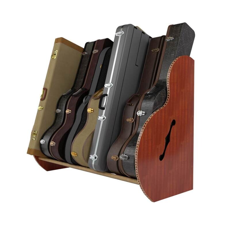 The Studio™ Deluxe Guitar Case Storage Rack (7-9 cases) - Mahogany