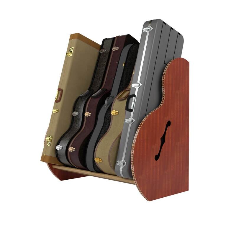 The Studio™ Deluxe Guitar Case Storage Rack (5-7 cases) - Mahogany - Short The Studio™ Deluxe Guitar Case Storage Rack (5-7 cases) - Mahogany - Short