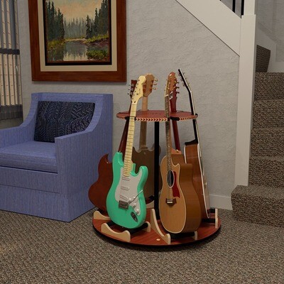 The Carousel Deluxe Rotating Multi Guitar Stand