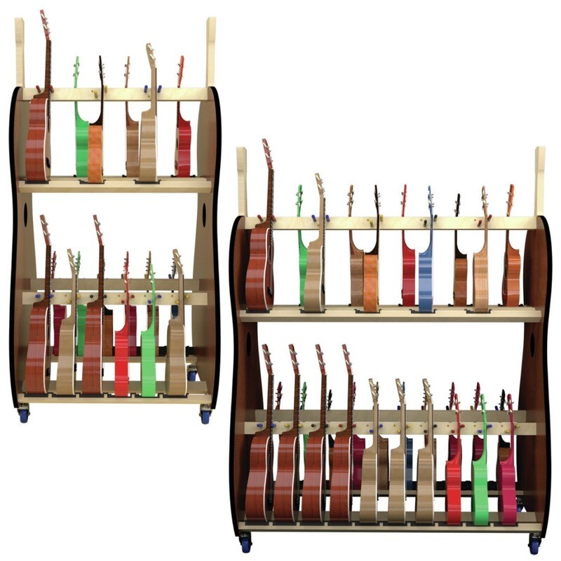 The Band Room Mobile Ukulele Rack - Soprano Only (30 Capacity)