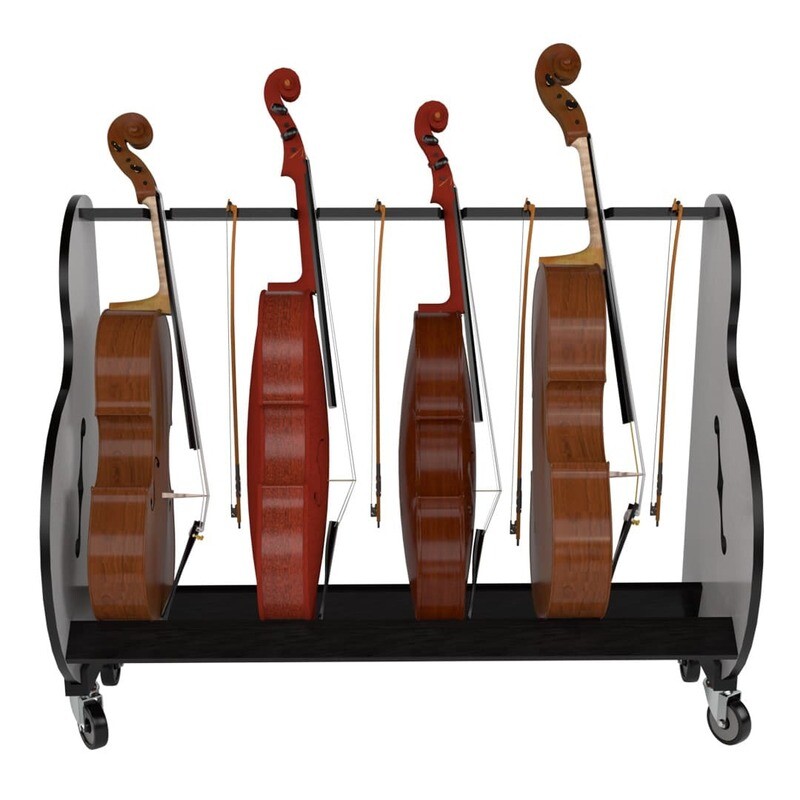 The Band Room Cello Rack for Music Classrooms - 4 Cello Rack