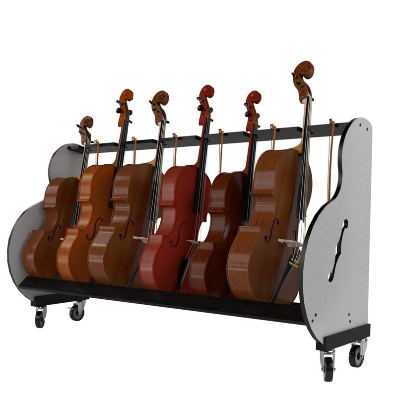 The Band Room Cello Rack for Music Classrooms - 6 Cello Rack