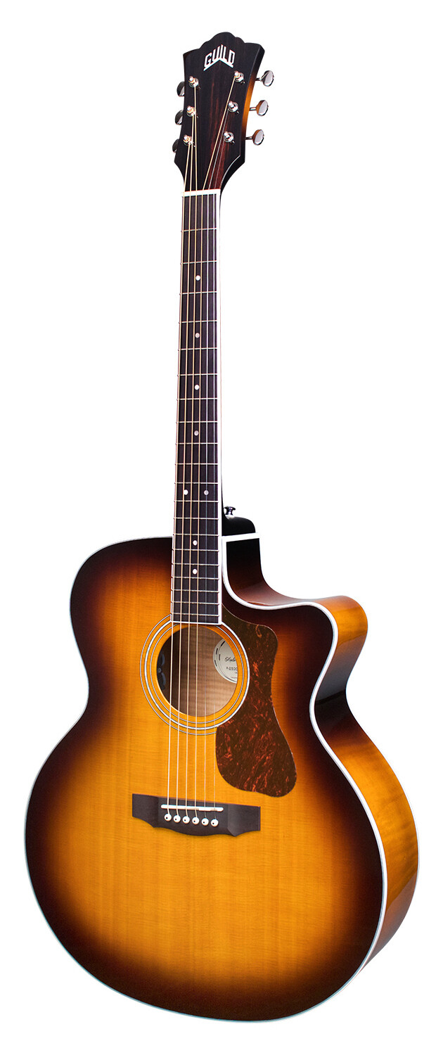 Guild F-250CE Deluxe Maple, Antique Burst, Acoustic Electric, Solid Sitka Spruce Top