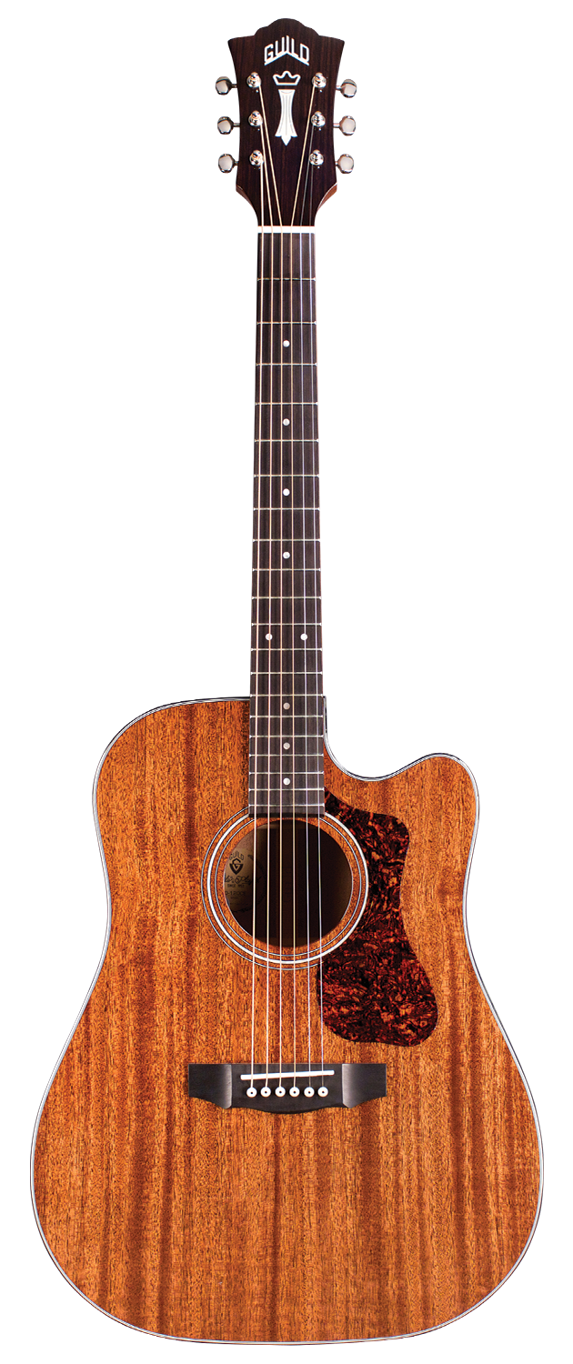 Guild Guitars D-120CE Dreadnought Acoustic Guitar, Natural Gloss, All Solid Woods , includes Guild Premium Gig Bag