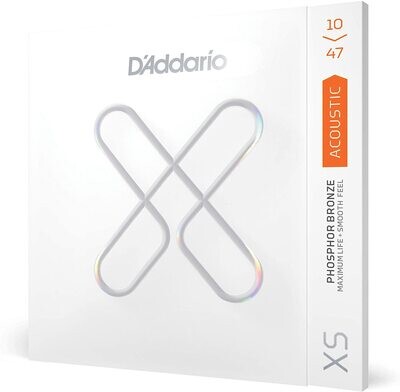 D'Addario  XS Phosphor  - XSAPB1047 - Greater Break Strength with Tuning Stability - For 6 String Guitars - 10-47 Extra Light