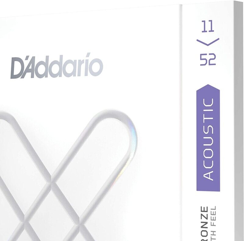 D'Addario Guitar Strings - XS Phosphor Bronze Coated Acoustic Guitar Strings - XSAPB1152 - Greater Break Strength with Tuning Stability - For 6 String Guitars - 11-52 Custom Light D'Addario Guitar Strings - XS Phosphor Bronze Coated Acoustic Guitar Strings - XSAPB1152 - Greater Break Strength with Tuning Stability - For 6 String Guitars - 11-52 Custom Light