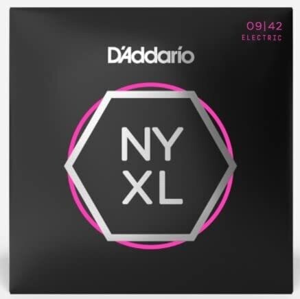 D'Addario Guitar Strings - NYXL Electric Guitar Strings - NYXL0942 - High Carbon Steel Alloy for Strength, Tuning Stability, Tone - Super Light, 9-42, 1-Pack