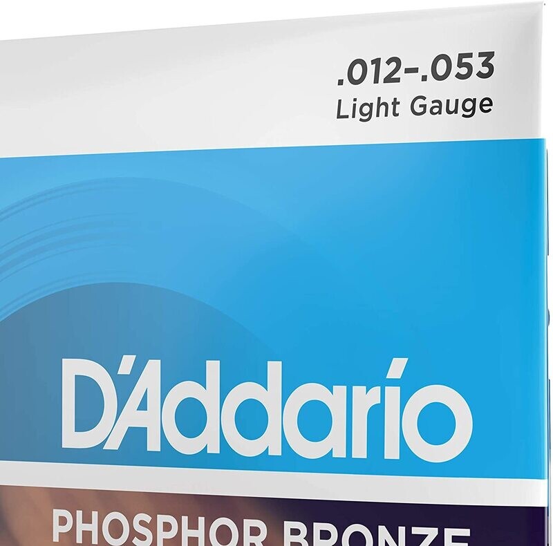 D'Addario EJ16 Phosphor Bronze Acoustic Guitar Strings, Light